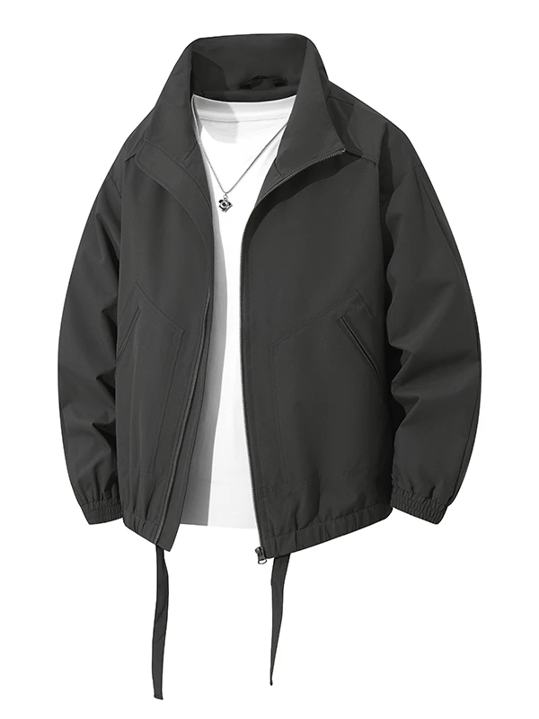 

Мужская куртка в американском уличном стиле с воротником-стойкой, повседневная, свободного кроя, удобная, для весны и осени, рабочая одежда, верхняя одежда