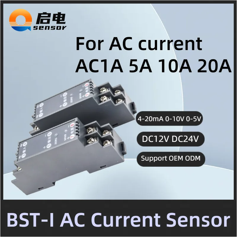 

AC 1A 5A 10A Input Current sensor 4-20mA 0-10V Output AC Current transmitter current transducer