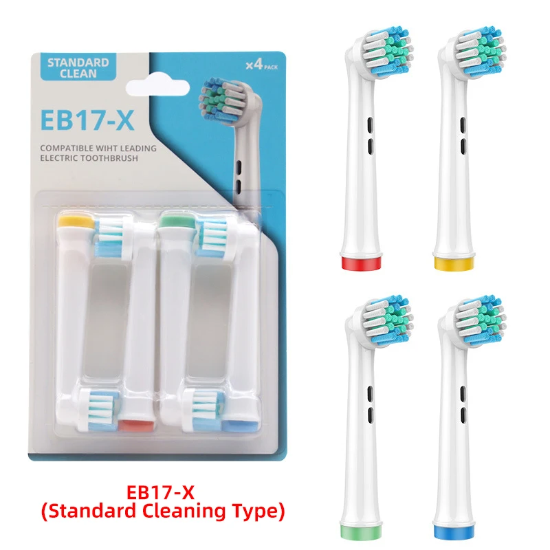 4 PCS Electric Toothbrush Replacement Heads For Oral B, 3D Whiteing/Precision Clean/Floss Action/Cross Action/Gum Care/Sensitive