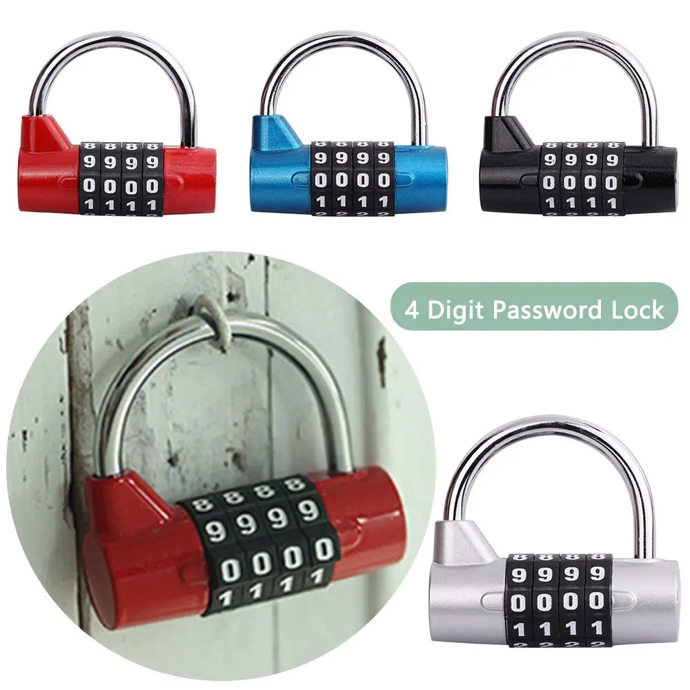 Security Travel Combination Lock Dormitory Cabinet  Lock Gym Safety Coded Lock 4 Digit Password Lock Luggage Padlock