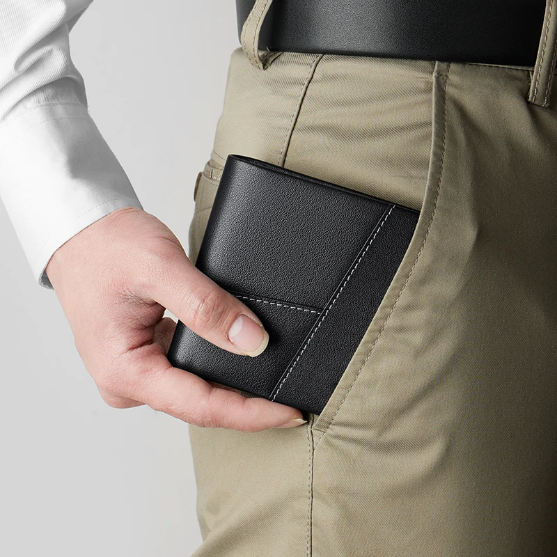 

Повседневный кожаный кошелек, короткий, многофункциональный, с держателем для карт, модный и простой кошелек для денег.