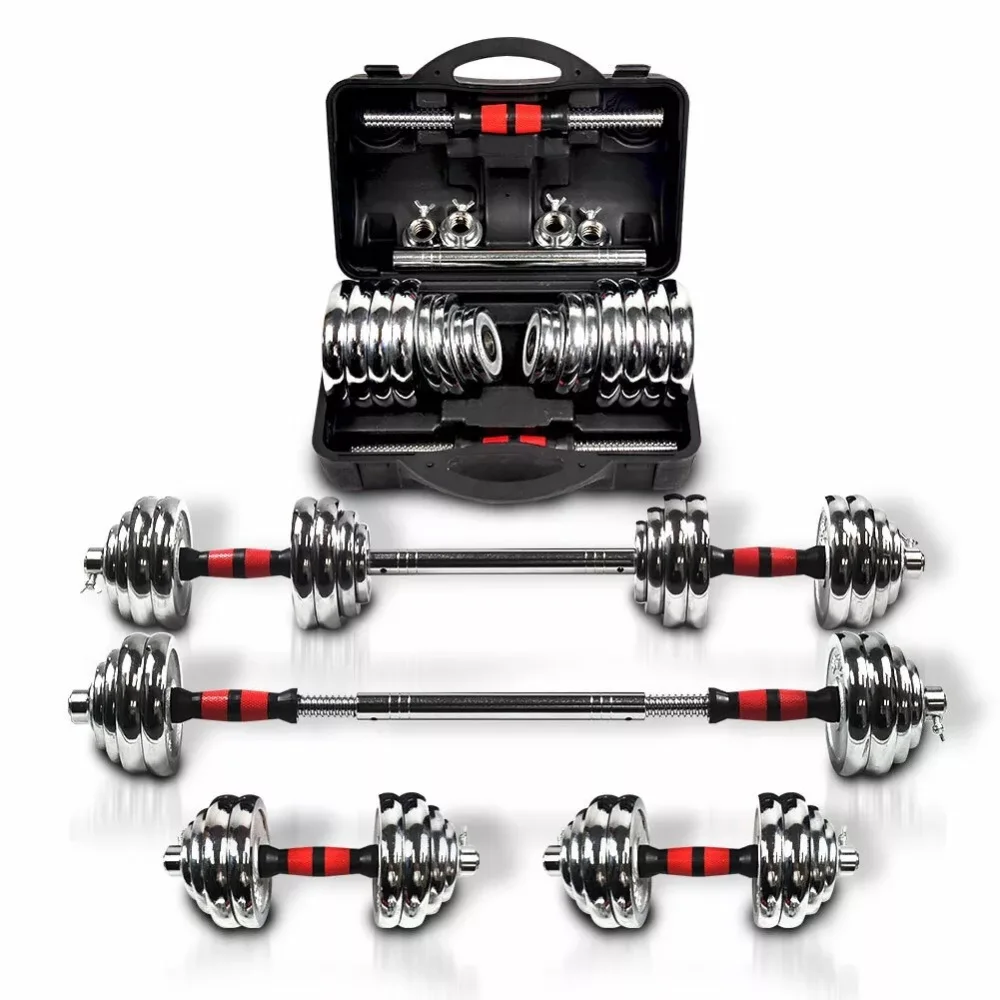 

Adjustable Dumbbell Set Home Gym Cast Iron Barbell Sets with Carry Box 66lbs Office Bedroom Workout Dumbbells for Men and Women