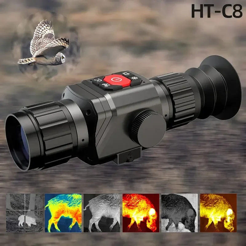 Cámara térmica para caza HT-C8, Monocular, visión nocturna, equipo de caza, enfoque, lente infrarroja, Socpe térmico, observación al aire libre