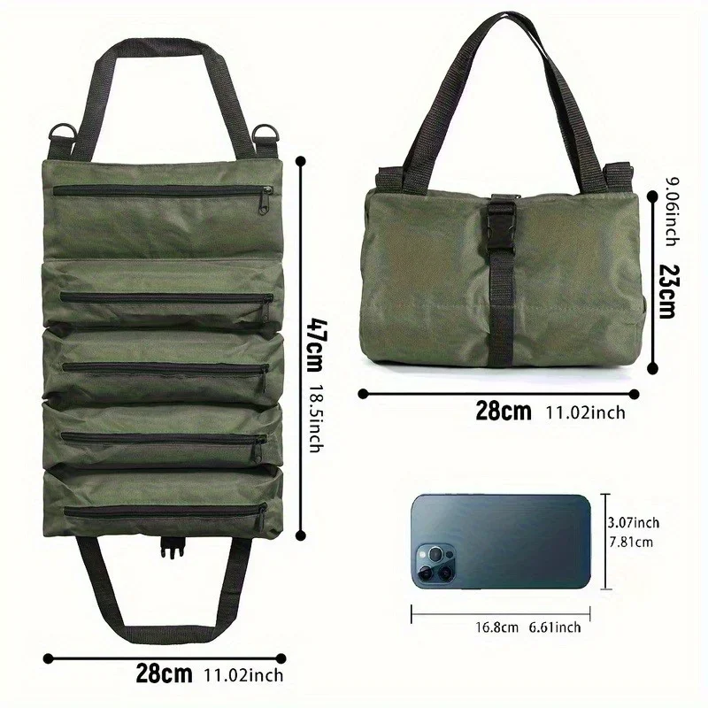 Multi-Purpose Tool Bag High Quality Professional Multi Pocket Hardware Tools Pouch Roll UP Portable Small Tools Organizer Bag