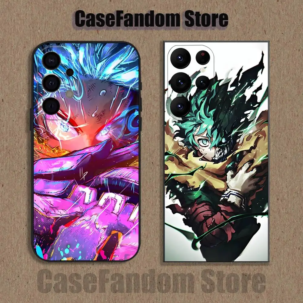

D-Deku Anime I-Izuku M-MidoriyaS Phone Case For Samsung S26,S25,S24,21,22,23,30,Ultra,20,Plus,Note,10,9,Black soft silicone case