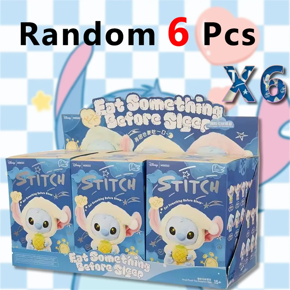 Disney Cartoon Stitch Ange Dolls Anime Blind Box Toys Lilo & Stitch Eat Something Before Sleep Series Toy Children Birthday Gift view 6