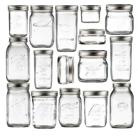 1PC Mason Jars with Lids, Wide Mouth Glass Jars for Canning, Centerpieces, Pickling, Storage, Food Meal Prep, Salad, Jam