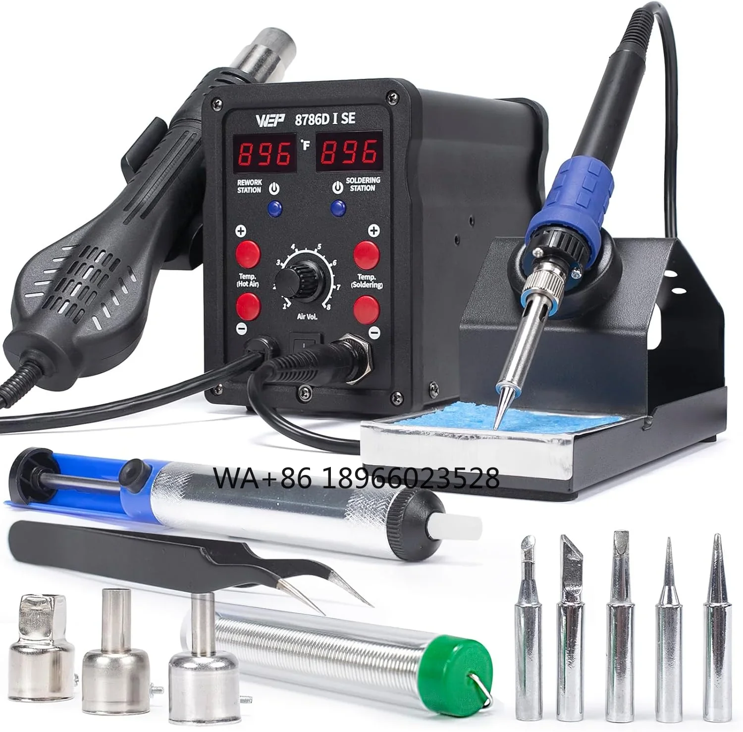 

8786D-i SE New 2-in-1 ESD Hot Air Digital Welding Station 8586 750W Welding and Desoldering Rework Station