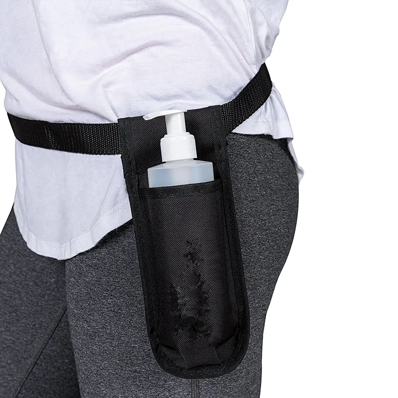 Durable Holder Massage Bottle Holster Oil Lotion Dispenser Essential Soft Single Adjustable Waist Belt Oxford Cloth Comfortable