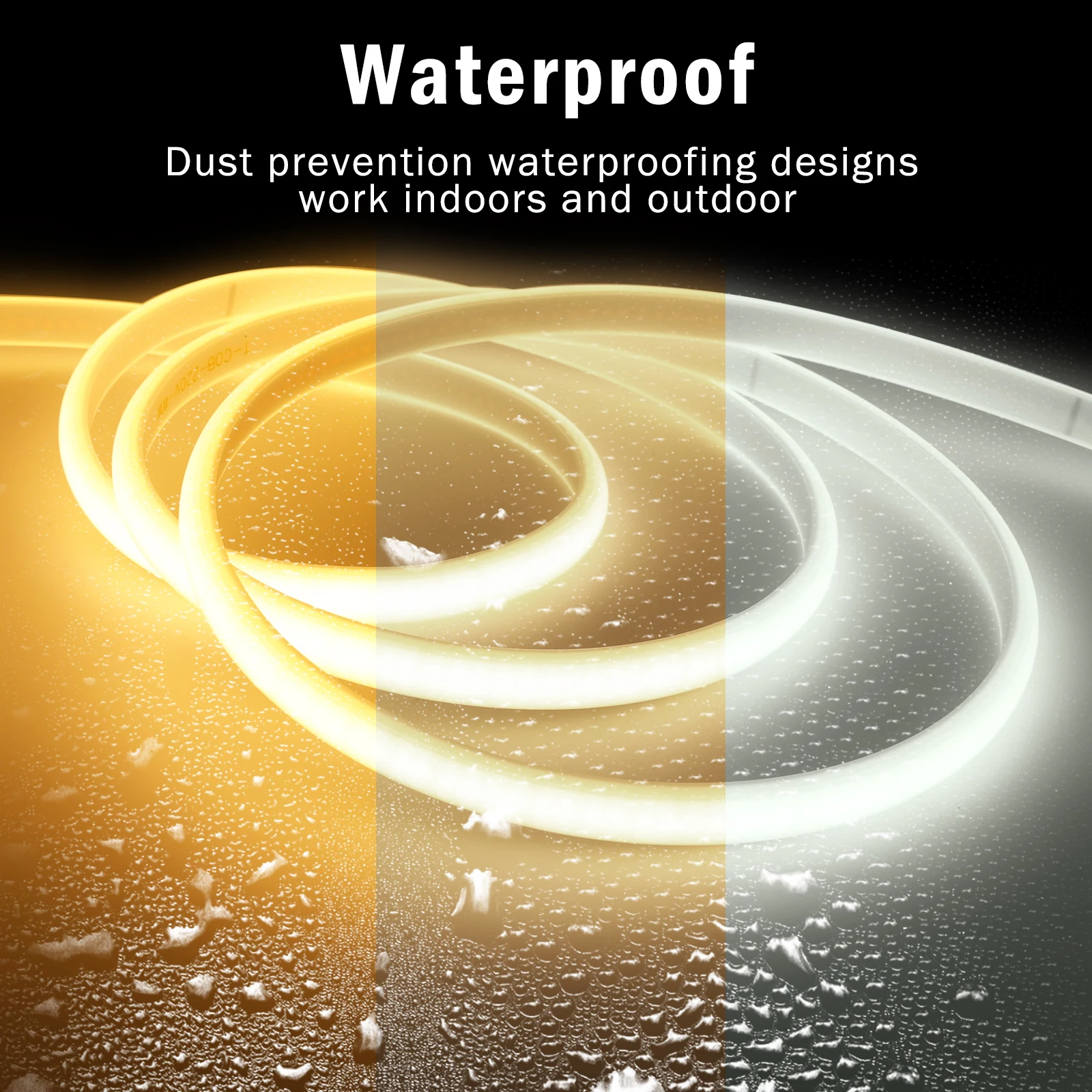 COB LED قطاع ضوء مع الاتحاد الأوروبي التبديل/خافتة التوصيل 220 فولت 230 فولت 240 فولت مقاوم للماء IP65 الشريط المطبخ مصباح كابينة 3000 كيلو 4000 كيلو 6000 كيلو الشريط