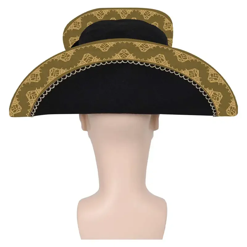 Chapeau de président Bicorne pour adultes, casquette française, accessoires de déguisement de carnaval d'Halloween, accessoires de costume de Napoléon Cos pour garçons et hommes