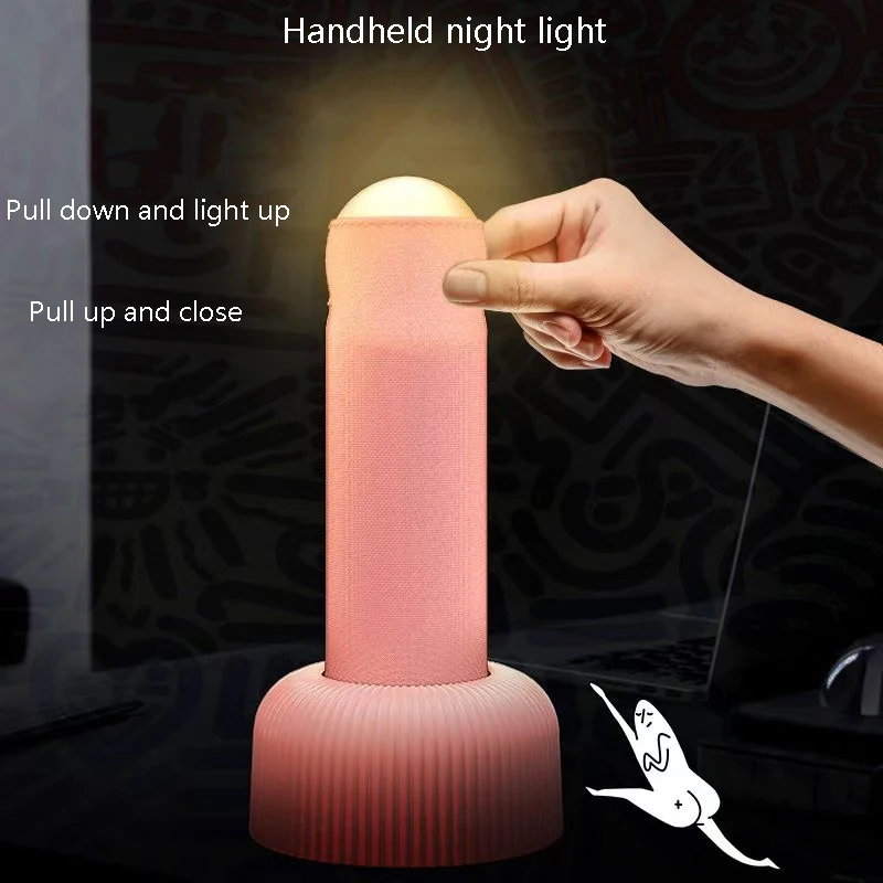 Hand Pulled Night Light, Bedside Companion Sleep Atmosphere Light, Creative And Funny USB Charging Portable Light