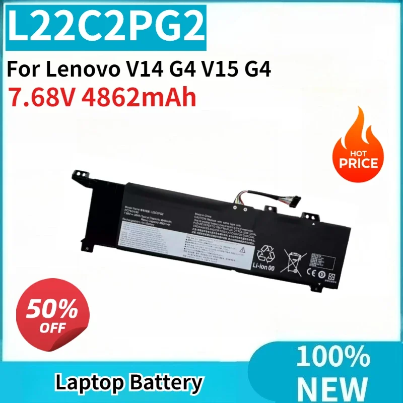 

High Quality L22B2PG2 L22C2PG2 L22D2PG2 L22M2PG2 L22L2PG2 7.68V 4862mAh Replaceable Laptop Battery for Lenovo V14 G4 V15 G4