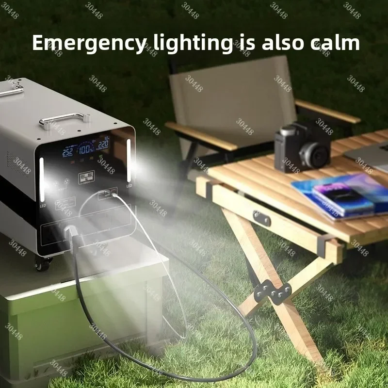 220V Portable Power Station Large Capacity Outdoor Battery Pack High Power Multi-Function for RV Camping and Stall Use