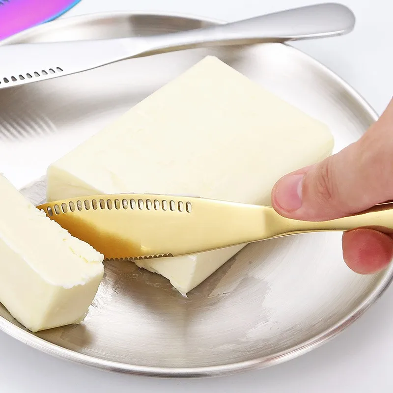 Stainless Steel Cheese Cutter Butter Knife Cheese Grater with Hole 3 IN 1 Cheese Tool Cream Bread Jam Spatula Kitchen Gadgets