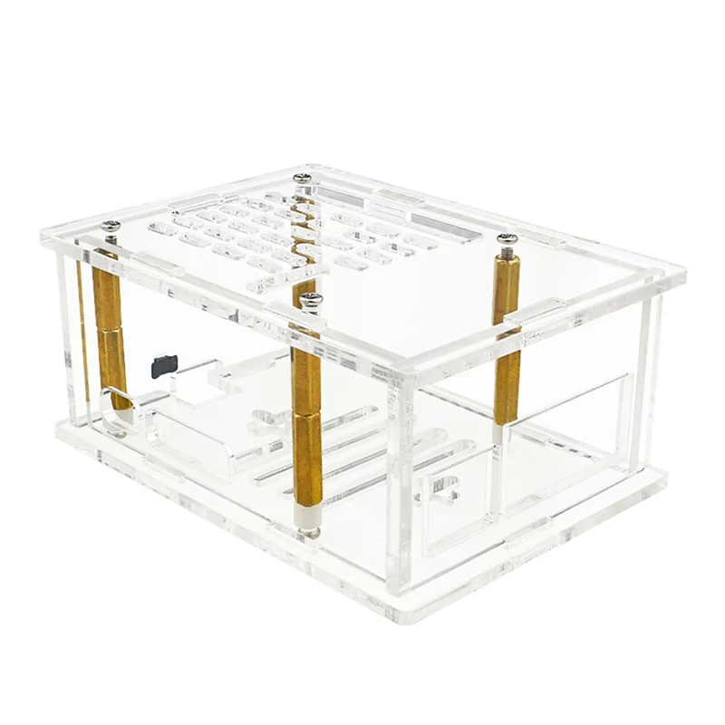 

Превосходный чехол для Raspberry Pi 5, акриловый защитный корпус, адаптация радиатора, прозрачный защитный корпус