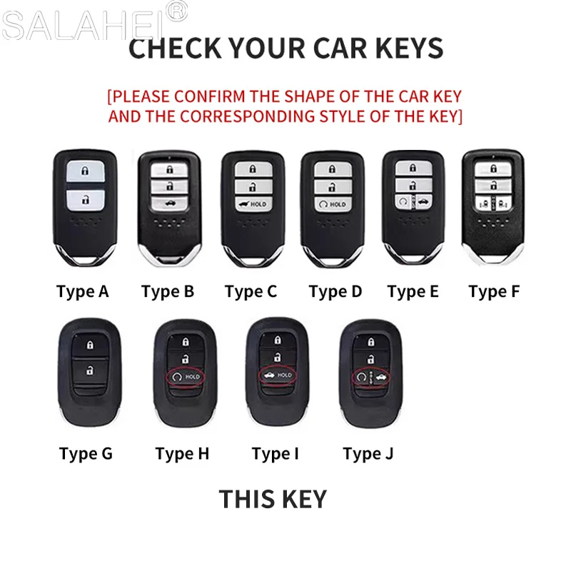 Car Remote Key Case Cover Protect Keyless Shell For Honda Civic 11th 2022 Accord CR-V HR-V Pilot Vezel ZR-V 2023 2024 Accessory