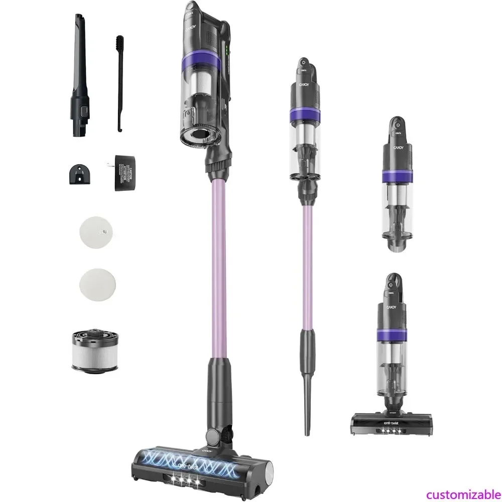 

Хит продаж: Настраиваемый беспроводной вертикальный пылесос, ультралегкий (4,8 фунта), с защитой от наматывания волос, время работы 12-45 минут, мощный.