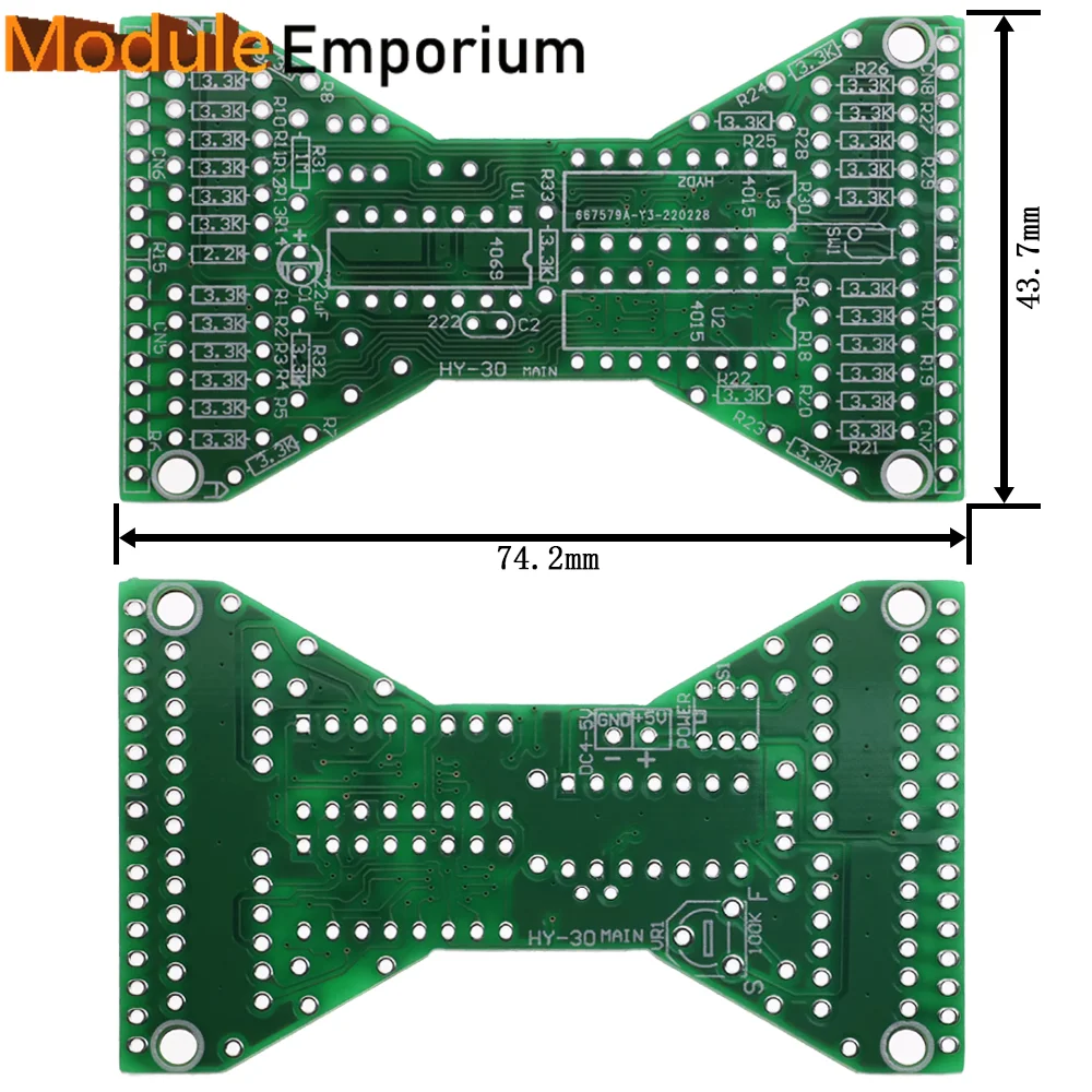 Imagem -05 - Azul Vermelho Verde Led Hourglass Faça Você Mesmo Kits Ajustável Velocidade de Flowing Double Layer Pcb Board Engraçado Eletrônico Solda Treinamento dc 5v