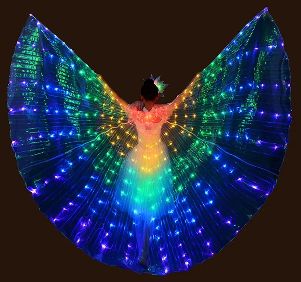 

Новинка 2024, яркие люминесцентные крылья для танца живота