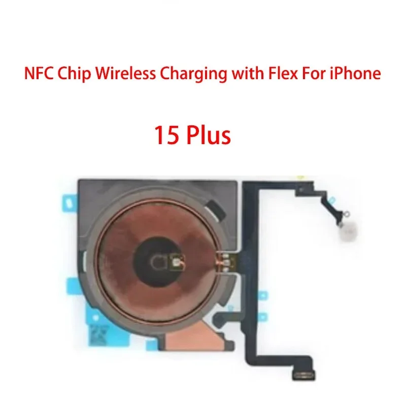 NFC Wireless Lades pule Aufkleber mit Lautstärke Flex kabel Ersatzteil für iPhone 15 plus Pro max