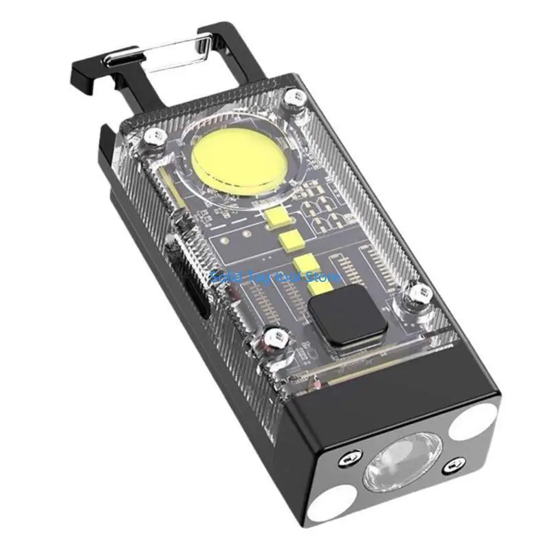 4XFD Solar Light Keychain LED Solar LED Keyrings Torch Torch Torch Aluminy Malloy for Travel