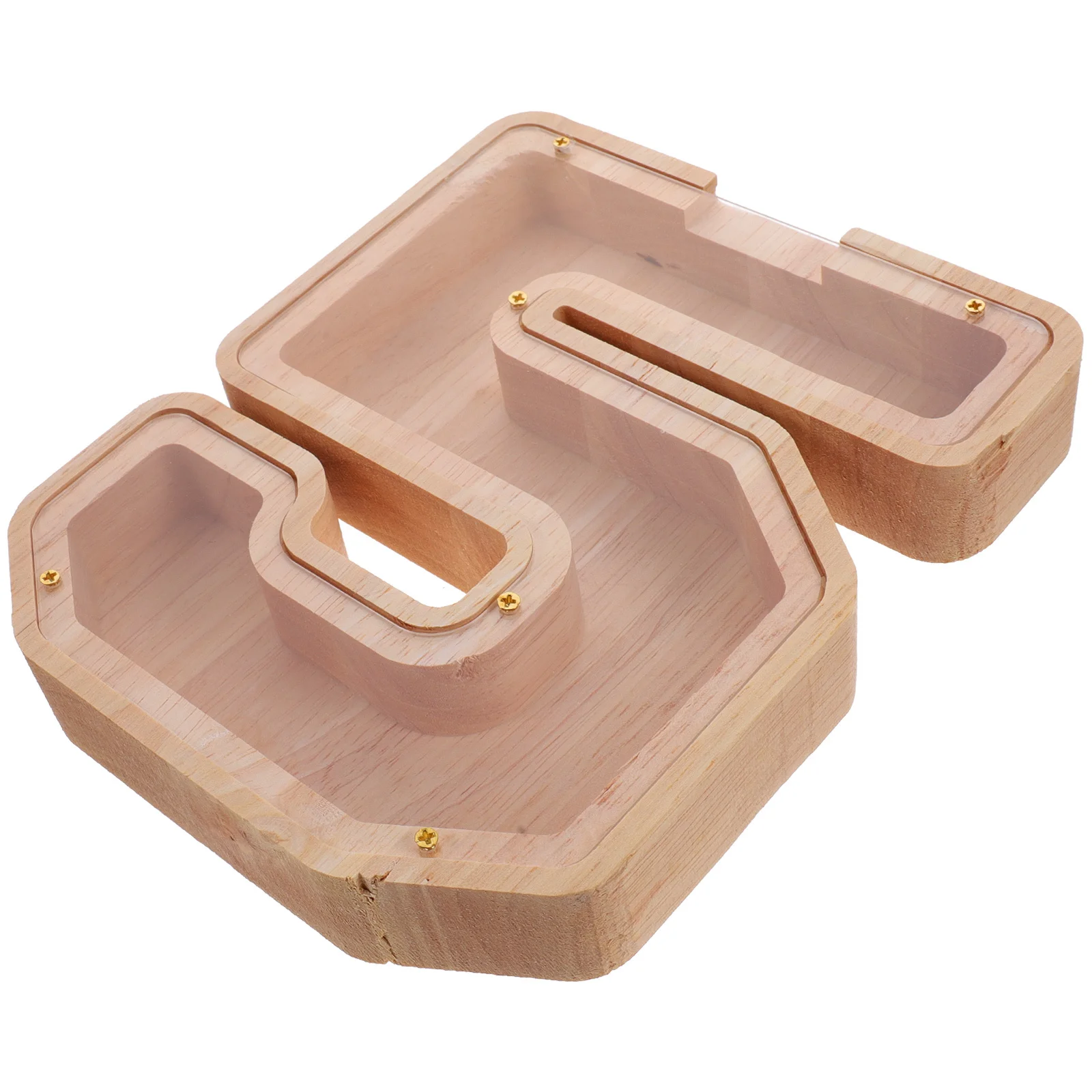 

Creative Transparent Wooden Coin Bank Portable Piggy Bank for Daily Savings and Money Storage Money Saving Box