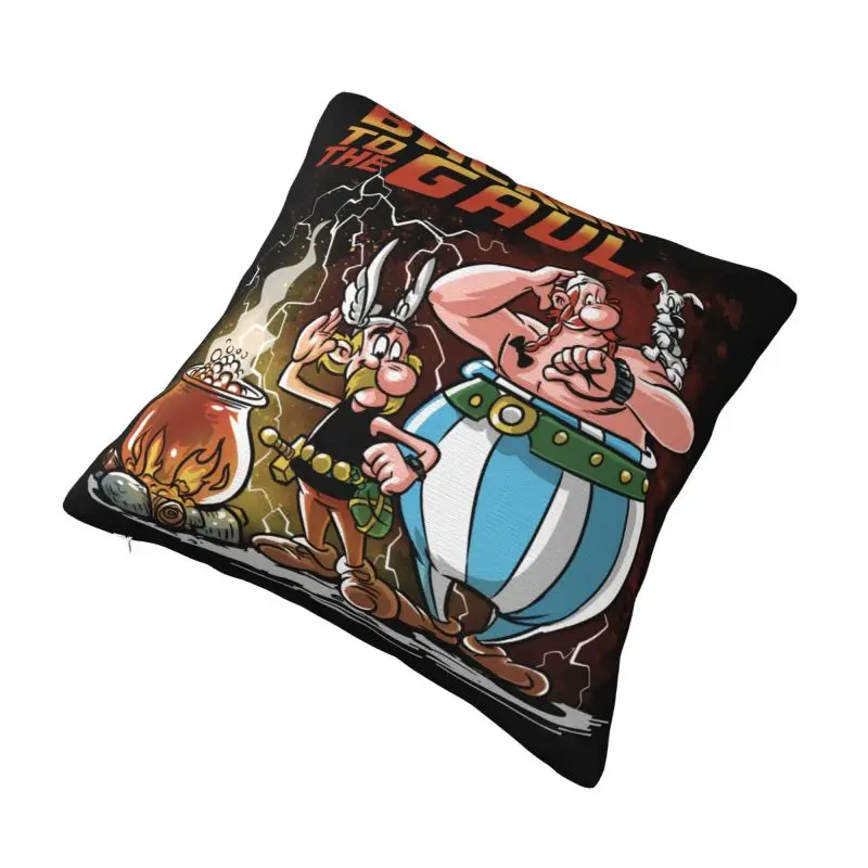 Custom Asterixs And Obelixs Adventure Comic Pillow Covers Luxury Cushion Cover Soft Pillowcase