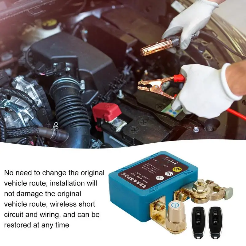 Car Battery Leak Protection 12/24V Automatic Battery Shut Off Anti Leakage Automatic Marine Battery Shut Off Agricultural Car