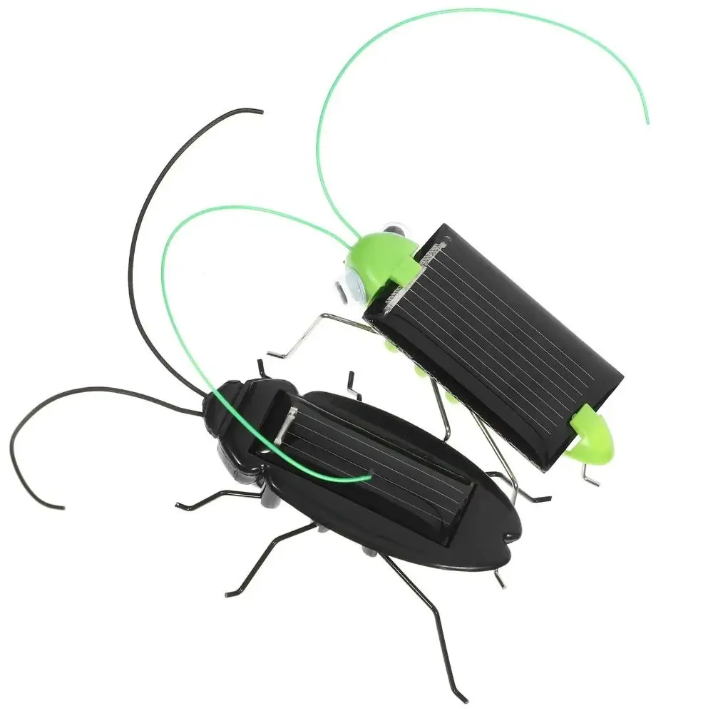 Solar Powered Solar Grasshopper Toy Cockroach Grasshopper Science Education Toy Multi-Foot Worm No Batteries