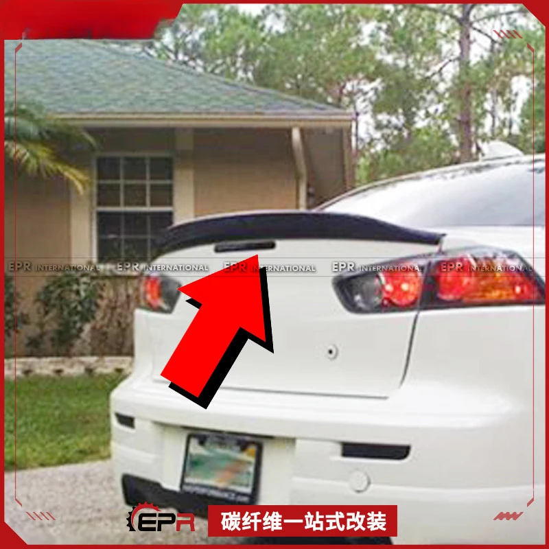 

Для Mitsubishi Evolution EVO7 8 9, задняя крышка багажника из углеродного волокна, маленький спойлер
