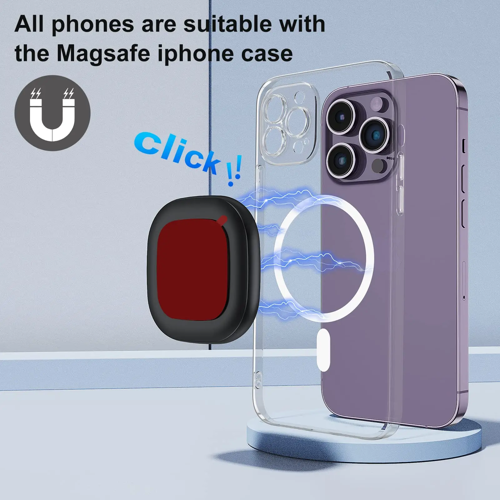 VRIG MG-02 for Magsafe Strong Pasting Magnetic Phone Holder Car Holder for iPhone 14 13 12 / Pro/Pro Max HUAWEI Samsung Xiaomi