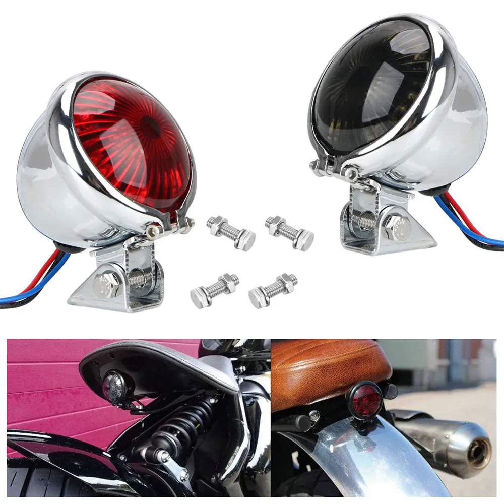 Motorcycle Modification LED Brake Taillights Signal Lights Retro LED Round Taillights Suitable For Harley Davidson Taillights view 4