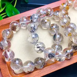 Natural Herkimer Diamon Bracelet Fashion Gemstone Crystal Jewelry Bangle Fashion Women Healing Holiday Gift 1PCS 12/14/15mm