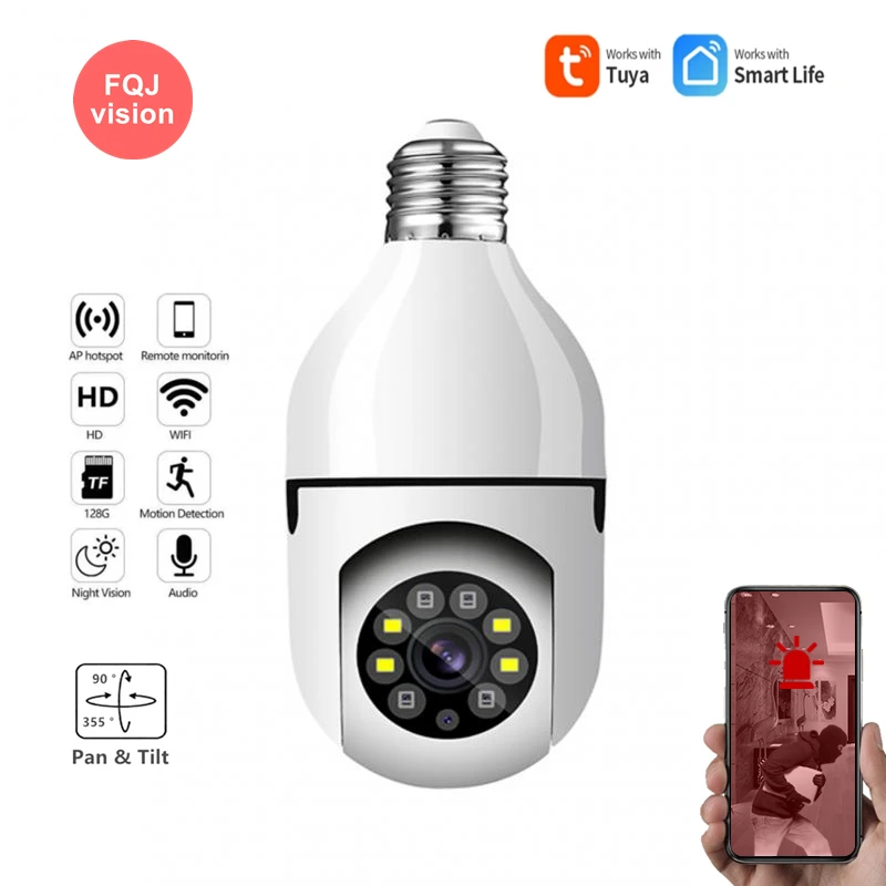 

Tuya 1080P Wireless Bulb Camera Full HD 2MP Motion Detection Two Way Audio 1080P Security Surveillance Camera Baby Monitor