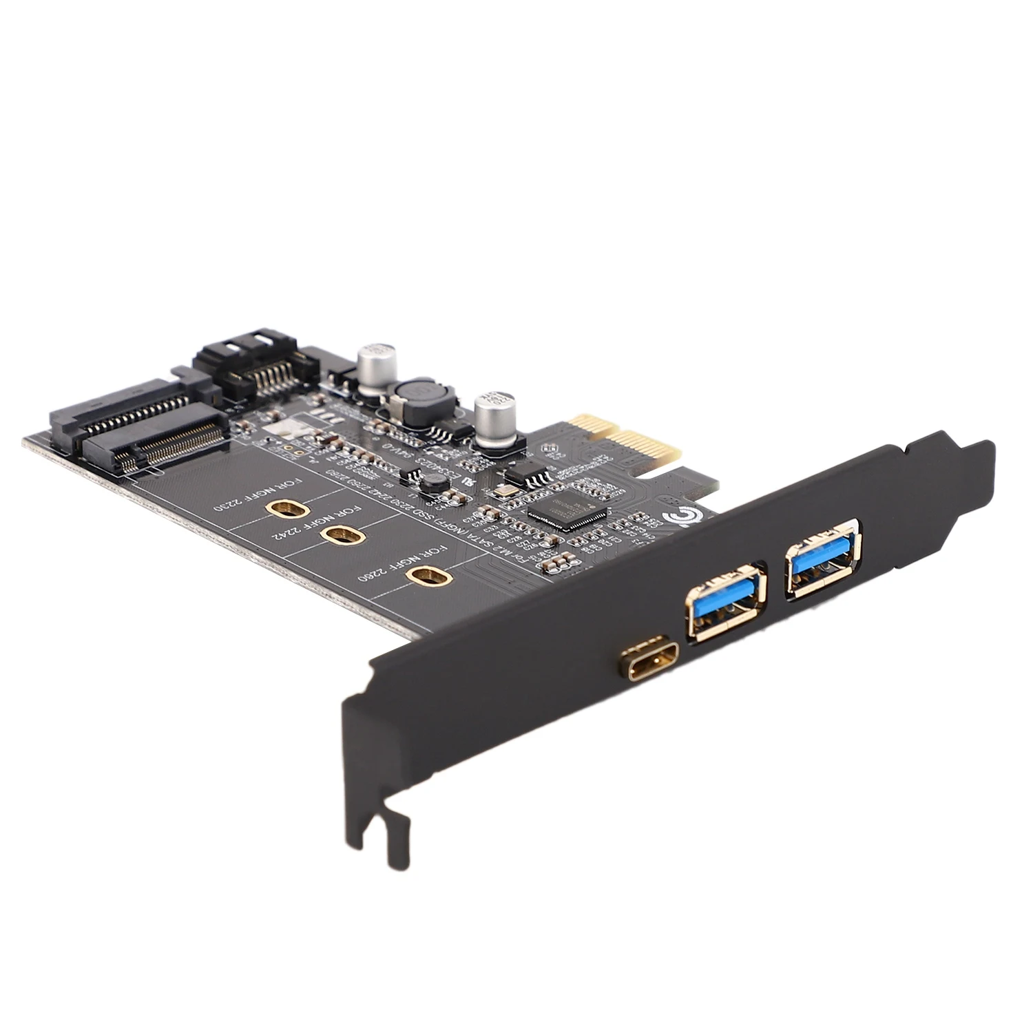 Двойной USB 2280 и Type-C M.2 PCIe адаптер M2 SSD SATA B Ключ к PCI-E контроллеру переходная карта для 2260 2242 2230 NGFF