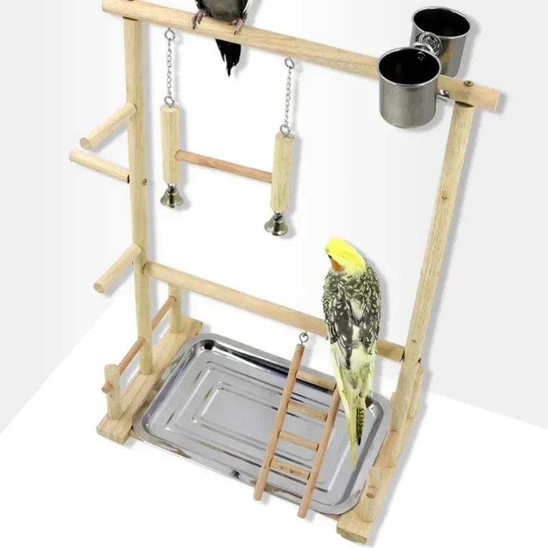 High Scale Parrot Game Rack, Bird Stand, Parrot Stand with Bird Swing Ladder, Parrot Playground Bird Toy