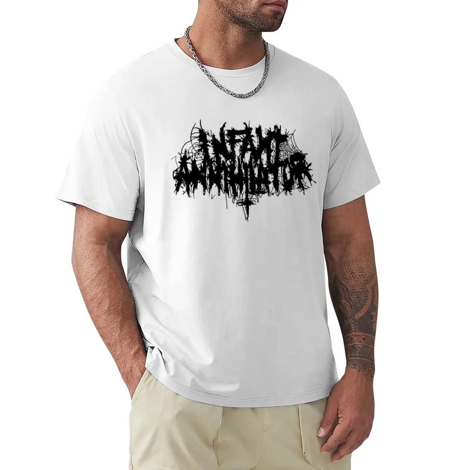 

Infant Annihilator logo T-shirt tees quick-drying aesthetic clothes Men's t shirts