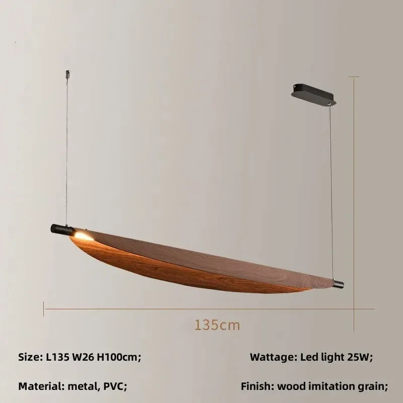 Wabi Sabi houten hanglampen Houtnerf Bladeren lamp Theesalon eettafel lange kroonluchter koffiebar Lamparmaturen