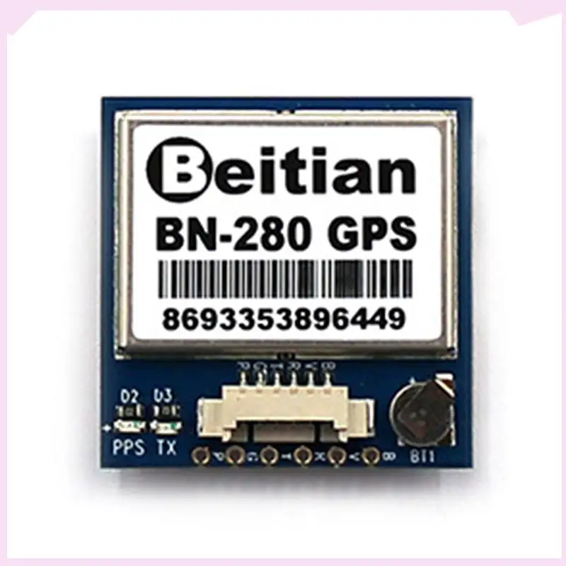 Módulo GPS B24B 2X BN280 GPS + GLONASS Beidou 5V Nível TTL para avião RC de longo alcance FPV Racing Drone