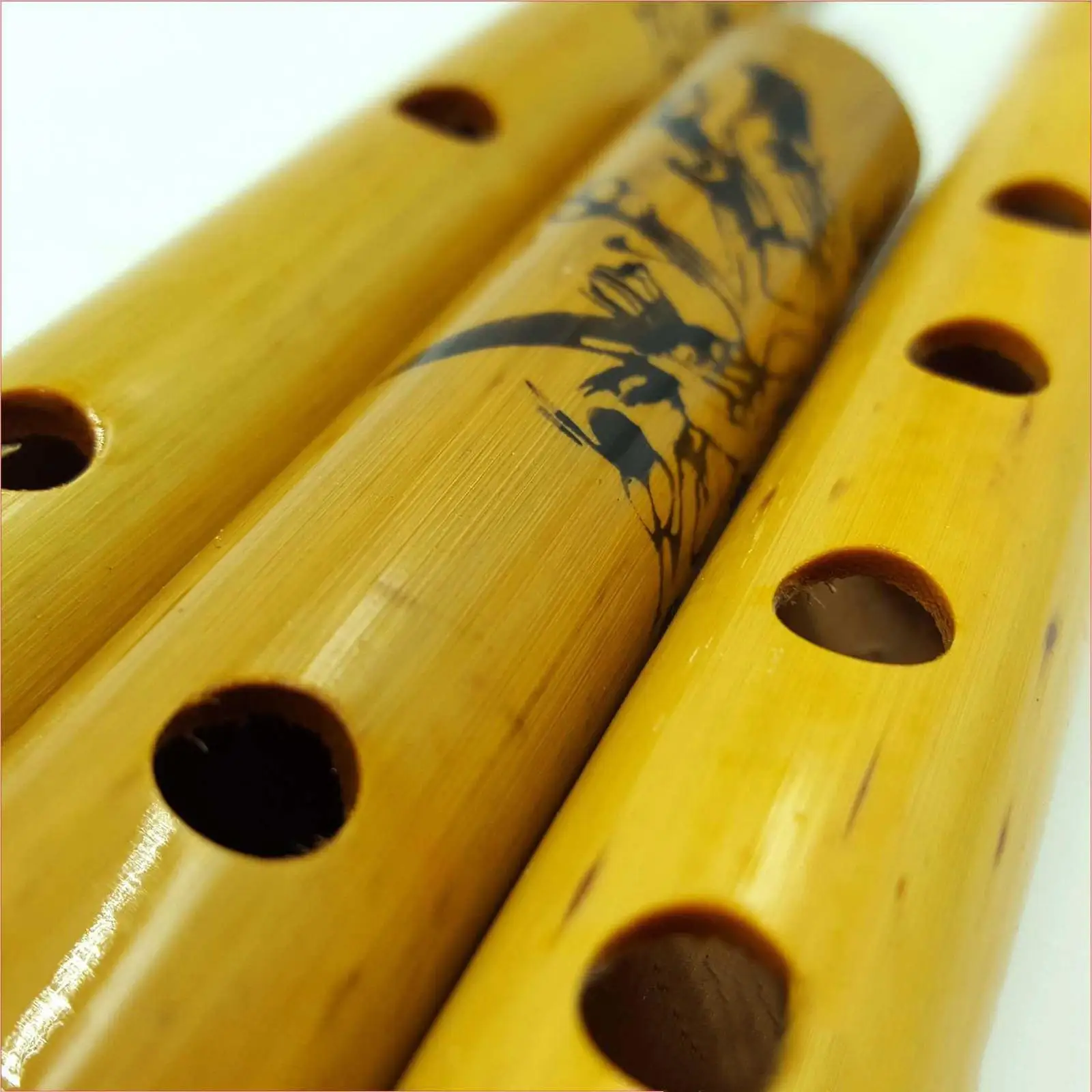 9 Holes Traditional Bamboo Flute Vintage Musical Instrument Beginner Portable for Stage Performance and Home Entertainment