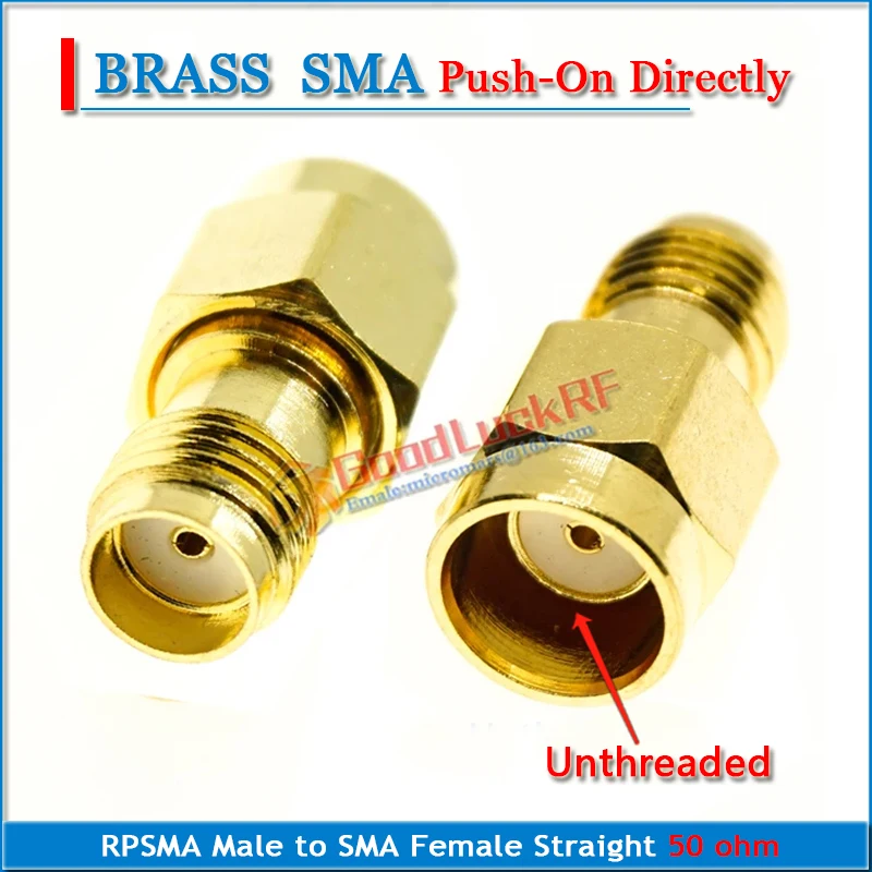 Kit Set RP-SMA RP SMA Male to RPSMA SMA Male & Female Push-On Quick Directly Plug Socket Brass Straight Coaxial RF Adapters