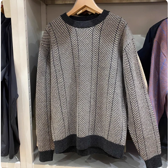 

Мягкий круглый вязаный свитер с длинными рукавами, цветной, повседневный, для мужчин и женщин, осень-зима, новинка K47984