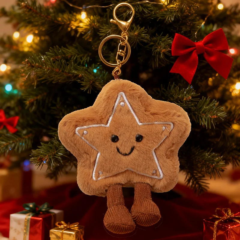 

Fun Christmas Series Plush Dolls Gingerbread House Couple Cookie Man Snowflake Mini Snowman Festive Ornaments Stocking Stuffers