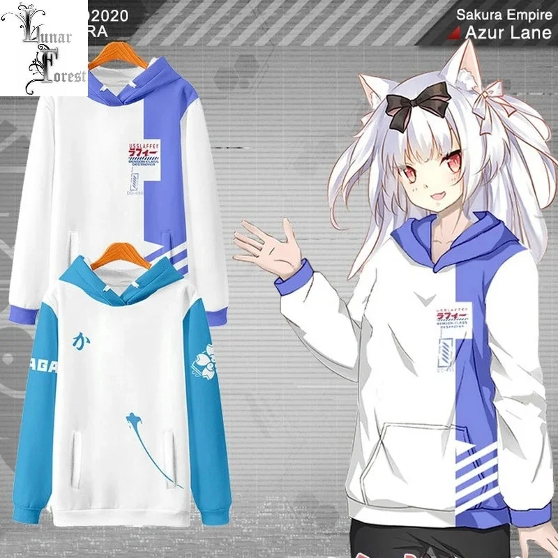 Anime Azur Lane Cosplay Hoodie Women Men Harajuku Sweatshirt Streetwear Hip Hop Pullover Hooded Jackets Male Tracksuit