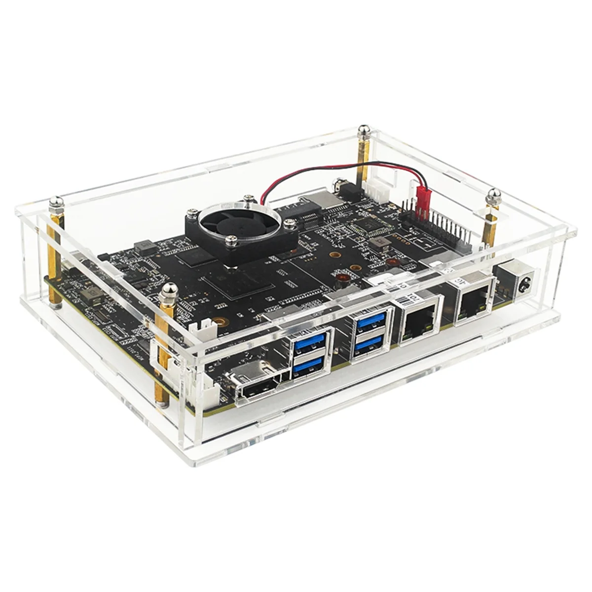 T07C-Voor Banana Pi BPI-F3 Acryl Case Transparante Shell Beschermende Doos Optioneel Koelventilator Development Board