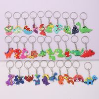 30pcs PVC Dinosaur Keychain Cartoon Pendant Fashion Cute Bag Key Accessories Key Chain Creative Gift