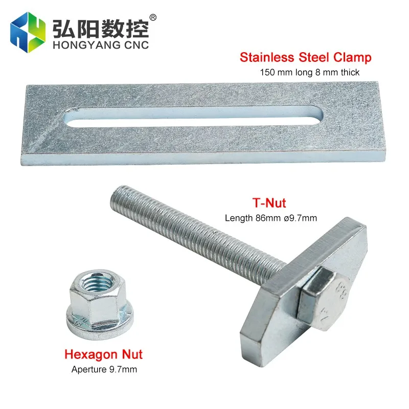 T Type Guide Rail Fixture 40*150mm Stainless Steel Platen CNC Milling Engraving Machine Stone Platen Fixed Table Splint