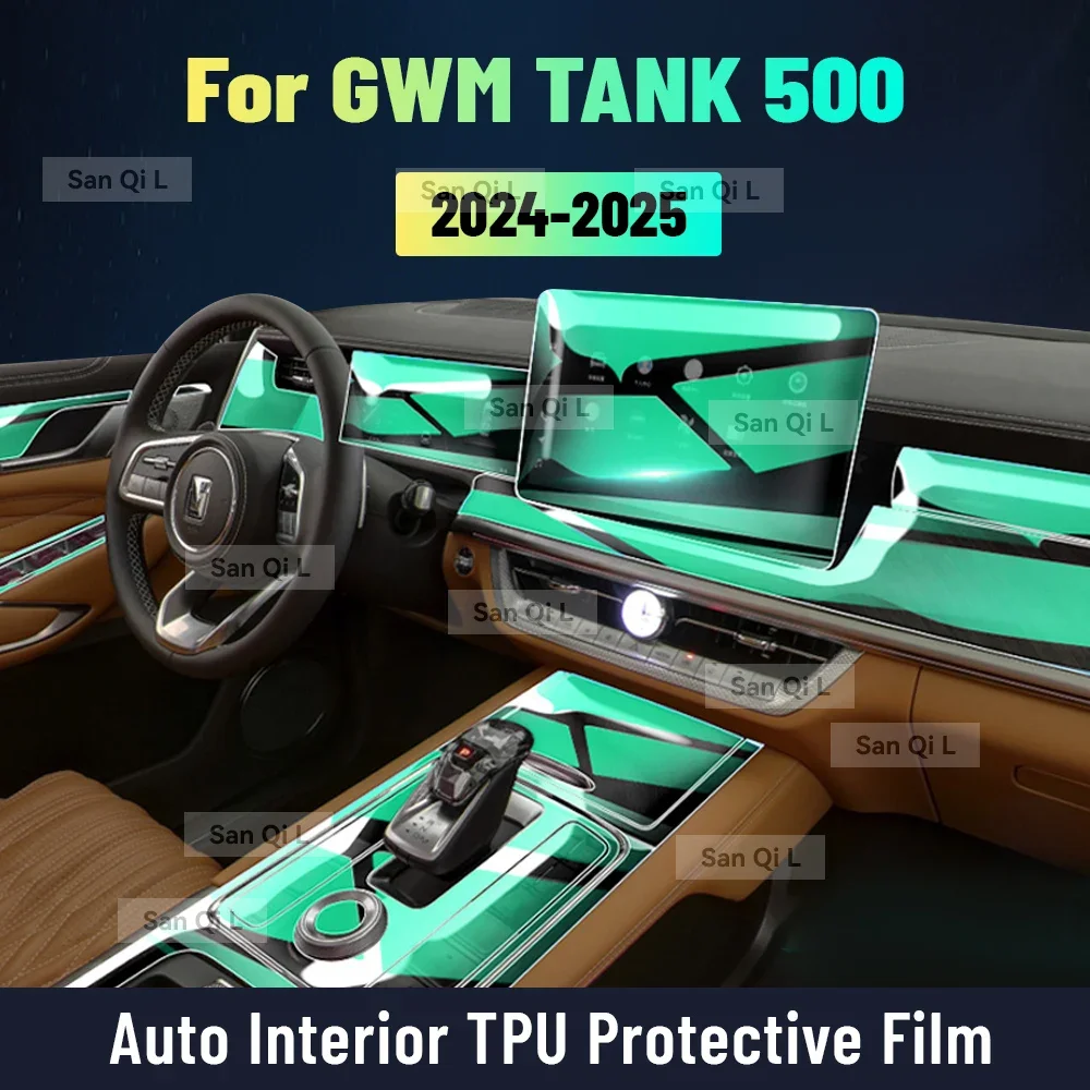 Film de protection intérieur anti-rayures pour GWM TANK 500 2024 2025 Equator Sport, accessoires d'écran de console centrale en TPU