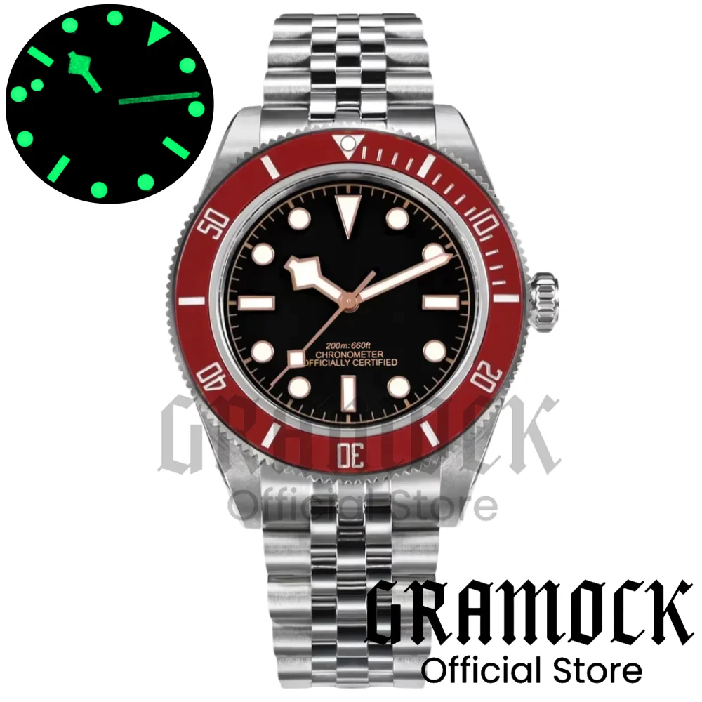 Gramock 39mm Reloj de pulsera - Stainless Bracelet Diver reseña y precio